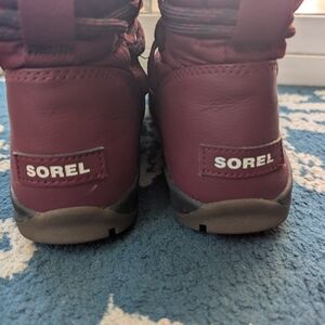 Plum Quilted Winter Boots